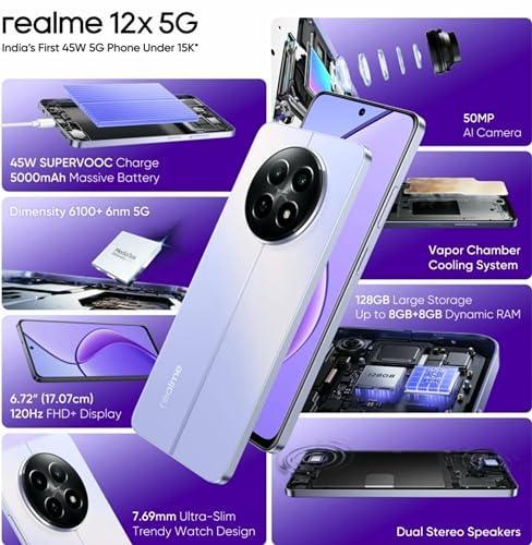 realme 12X 5G (Twilight Purple, 6GB RAM, 128GB Storage) - Triveni World