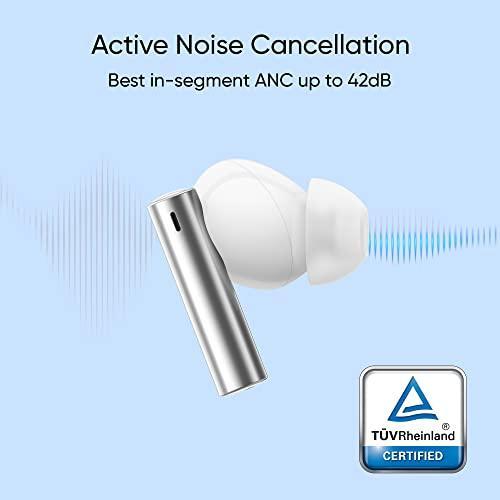 realme Buds Air 3 True Wireless in-Ear Earbuds with 42dB Active Noise Cancellation (ANC), Dual Device Pairing and 30 hrs Playtime with Fast Charging (Galaxy White) - Triveni World