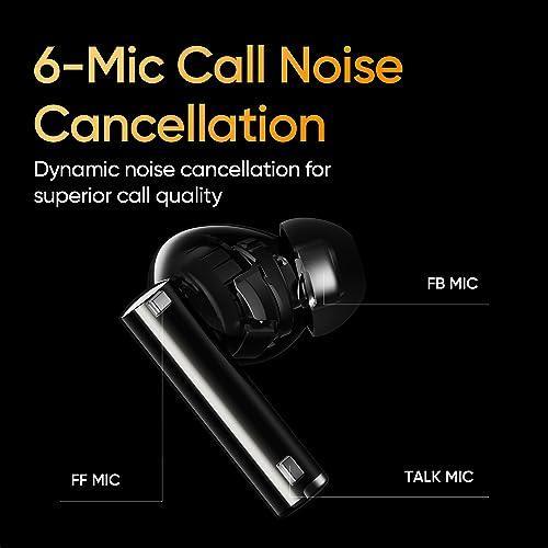 realme Buds Air 5 Pro Truly Wireless in-Ear Earbuds with 50dB ANC, realBoost Dual Coaxial Drivers, 360° Spatial Audio Effect, LDAC HD Audio, Upto 40Hrs Battery with Fast Charging (Astral Black) - Triveni World