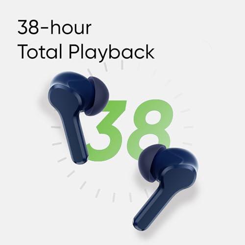 realme Buds T110 with Ai Enc for Calls, Upto 38 Hours of Playback and Fast Charging Bluetooth in Ear Headset (Jazz Blue, True Wireless) - Triveni World