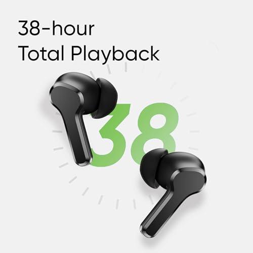 realme Buds T110 with Ai Enc for Calls, Upto 38 Hours of Playback and Fast Charging Bluetooth in Ear Headset (Punk Black, True Wireless) - Triveni World