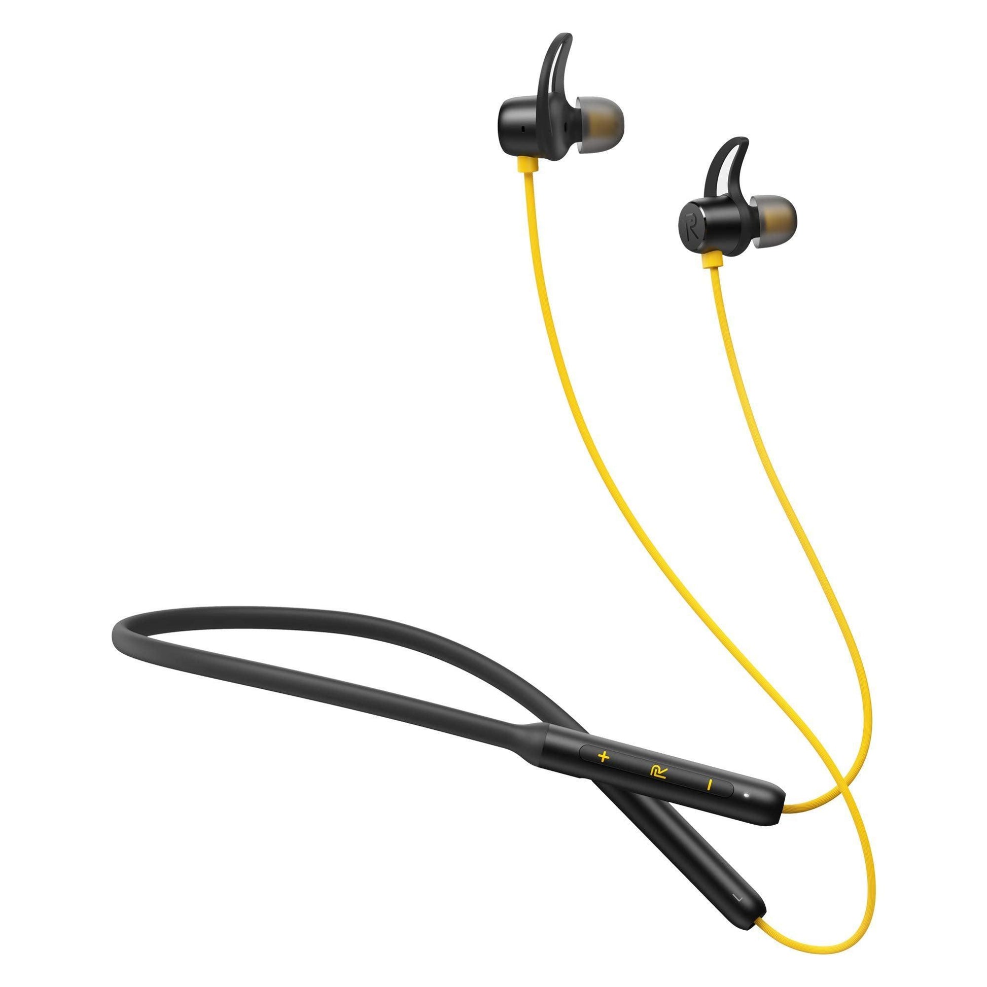 realme Buds Wireless in Ear Bluetooth Earphones with mic, 11.2mm Bass Boost Driver, Magnetic Fast Pair, Fast Charging and 12 Hrs Playtime (Yellow) - Triveni World