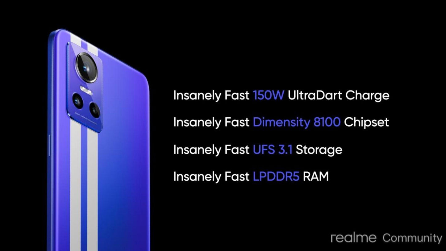 Realme GT Neo 3 (150W) (Nitro Blue, 12GB RAM, 256GB Storage) - Triveni World