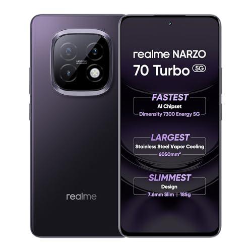 realme NARZO 70 Turbo 5G (Turbo Purple,6GB RAM,128GB Storage) | Segment's Fastest Dimensity 7300 Energy 5G Chipset | Motorsports Inspired Design - Triveni World