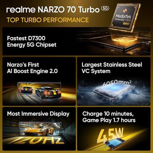 realme NARZO 70 Turbo 5G (Turbo Purple,6GB RAM,128GB Storage) | Segment's Fastest Dimensity 7300 Energy 5G Chipset | Motorsports Inspired Design - Triveni World