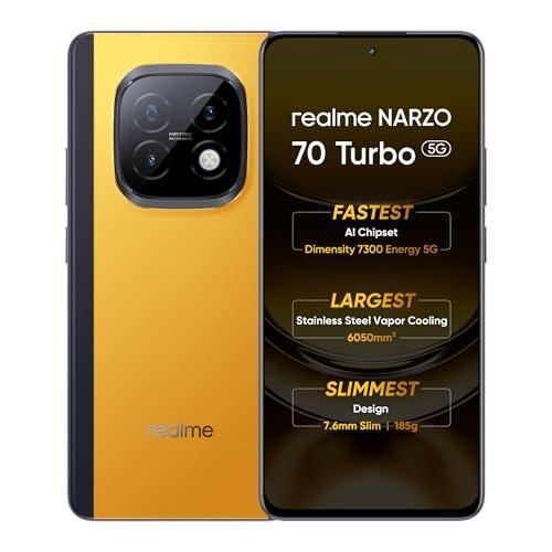 realme NARZO 70 Turbo 5G (Turbo Yellow, 8GB RAM, 128GB Storage) | Segment's Fastest Dimensity 7300 Energy 5G Chipset | Motorsports Inspired Design - Triveni World