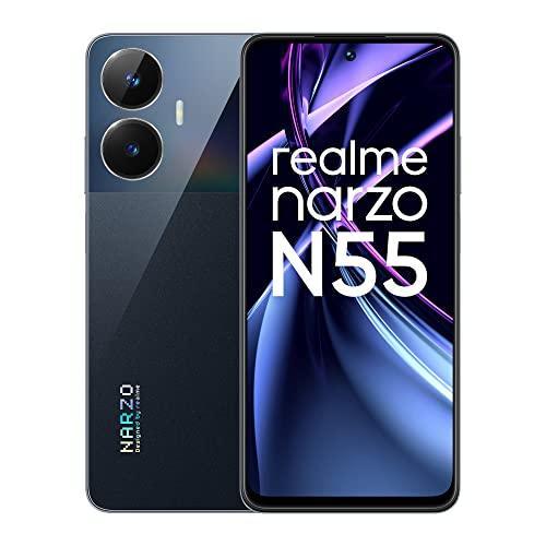 realme narzo N55 (Prime Black, 4GB+64GB) 33W Segment Fastest Charging | Super High-res 64MP Primary AI Camera - Triveni World