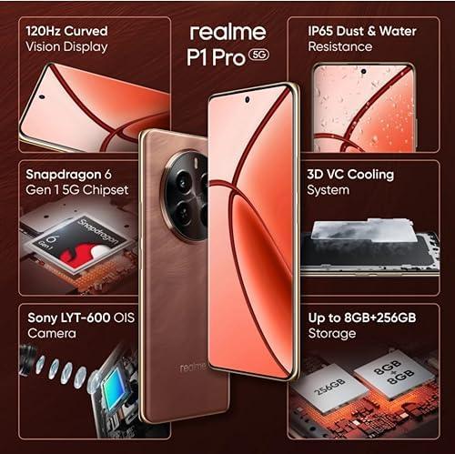 realme P1 Pro 5G (Phoenix Red, 8GB RAM, 128GB Storage) - Triveni World