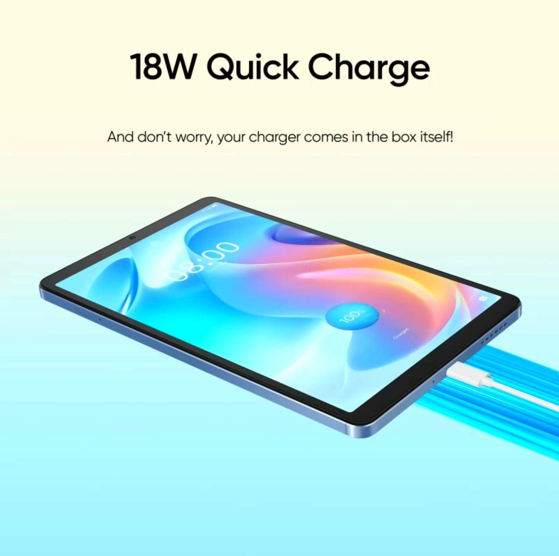 realme Pad Mini WiFi+4G Tablet | 6GB RAM 128GB ROM (Expandable), 22.1cm (8.7 inch) Cinematic Display | 6400 mAh Battery | Dual Speakers | Blue Colour - Triveni World