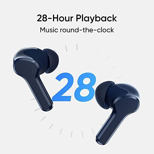 realme TechLife Buds T100 Bluetooth Truly Wireless in Ear Earbuds with mic, AI ENC for Calls, Google Fast Pair, 28 Hours Total Playback with Fast Charging and Low Latency Gaming Mode (Blue) - Triveni World