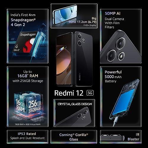 Redmi 12 5G Jade Black 8GB RAM 256GB ROM - Triveni World