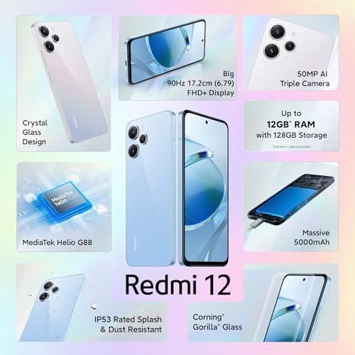 Redmi 12(Pastel Blue, 6GB RAM, 128GB Storage) - Triveni World