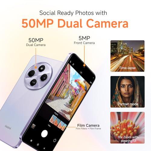 Redmi A4 5G (Sparkle Purple, 4GB RAM, 128GB Storage) | Global Debut SD 4s Gen 2 | Segment Largest 6.88in 120Hz | 50MP Dual Camera | 18W Fast Charging - Triveni World