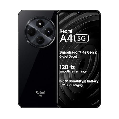 Redmi A4 5G (Starry Black, 4GB RAM, 128GB Storage) | Global Debut SD 4s Gen 2 | Segment Largest 6.88in 120Hz | 50MP Dual Camera | 18W Fast Charging - Triveni World