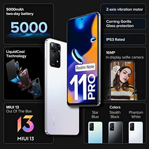 Redmi Note 11 Pro (Phantom White, 8GB RAM, 128GB Storage)| 67W Turbo Charge | 120Hz Super AMOLED Display | Charger Included | Get 2 Months of YouTube Premium Free! - Triveni World