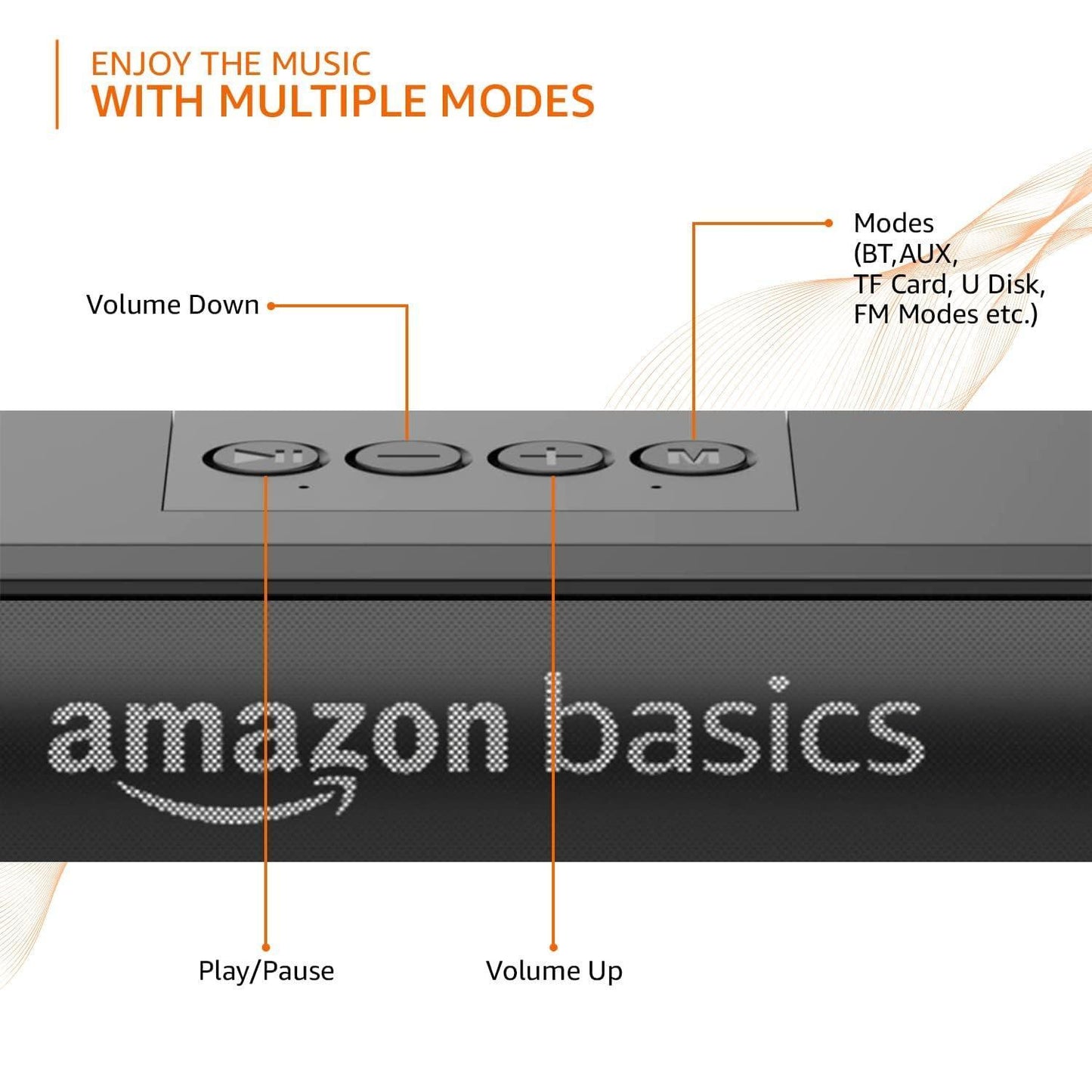 (Refurbished) amazon basics Wireless Soundbar with Bluetooth, USB, Fm Antenna, and Party RGB Lights for Tv, Mobile, Pc, Tablets, and Laptops, 16W - Triveni World