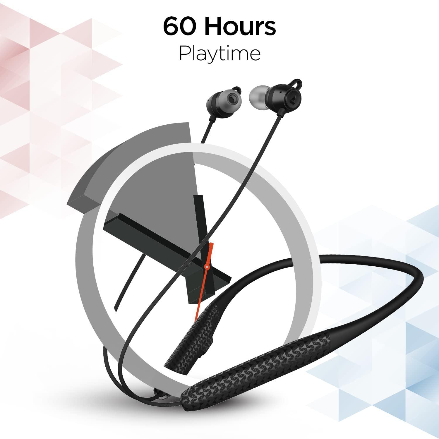 (Refurbished) boAt Rockerz 255 Max in Ear Earphones with 60H Playtime, EQ Modes, Power Magnetic Earbuds, Beastâ„¢ Mode, ENxâ„¢ Tech, ASAPâ„¢ Charge(10 Mins=10 Hrs),Textured Finish,Dual Pair(Stunning Black) - Triveni World