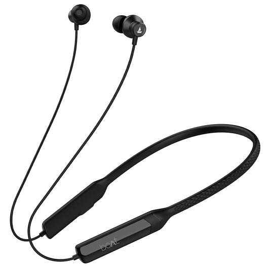 (Refurbished) boAt Rockerz Apex Bluetooth Wireless in Ear Earphones with Spatial Bionic Sound Powered by Dirac Virtuoâ„¢, Touch Sensors, Beastâ„¢ Mode, ENxâ„¢ Tech,30H Playtime,ASAPâ„¢ Charge(Stellar Black) - Triveni World