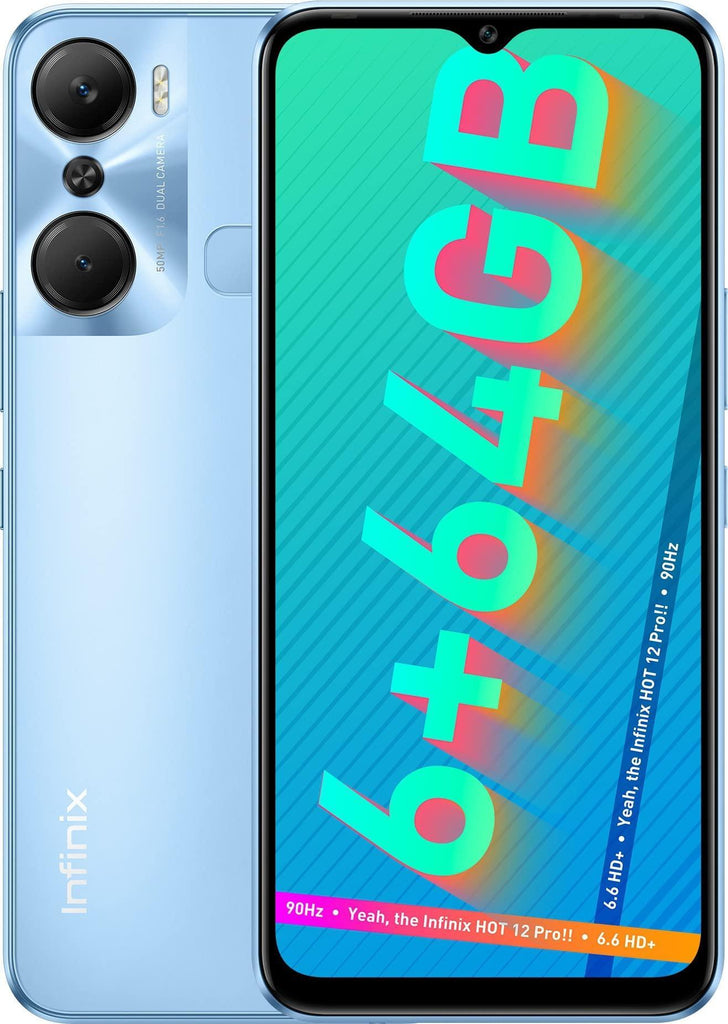 (Refurbished) Infinix Hot 12 Pro (Electric Blue, 6GB RAM 64GB Storage) - Triveni World