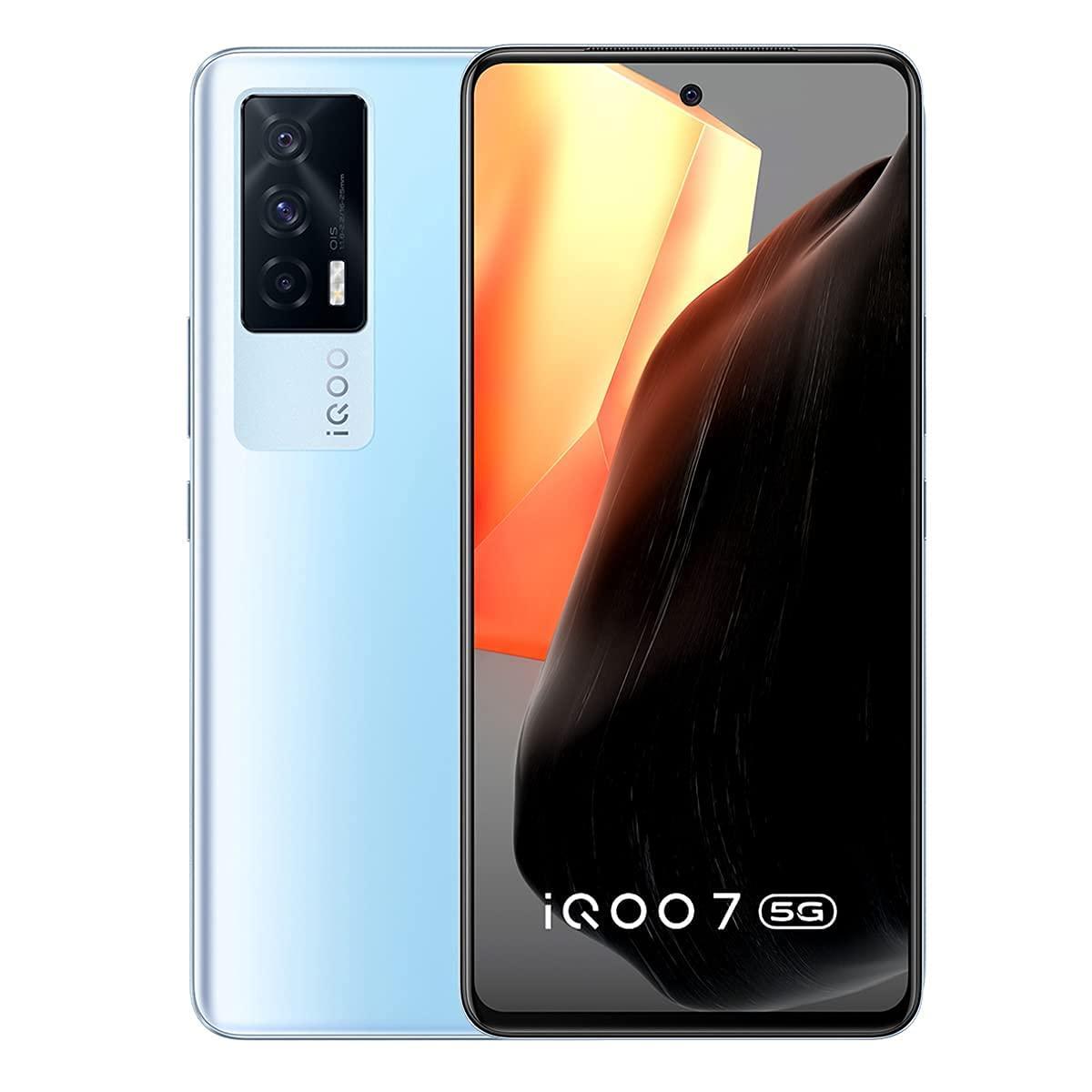 (Refurbished) iQOO 7 5G (Solid Ice Blue, 8GB RAM, 256GB Storage) - Triveni World