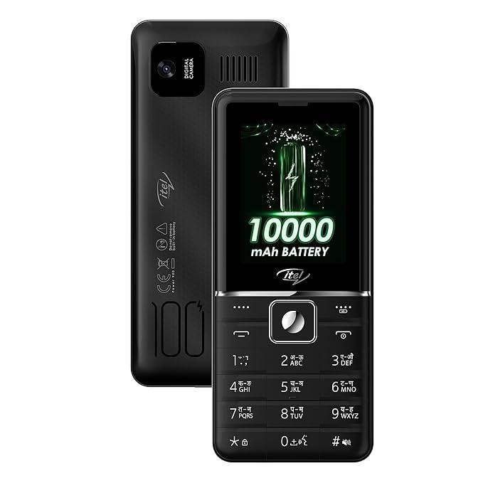 (Refurbished) itel Power 900 Power Bank Mobile Phone,10000 mAh with 7 Months Battery Back up, 10W Charging Support and 2.8 inch Display | Black - Triveni World