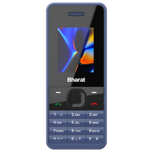 (Refurbished) JioBharat V2 4G Phone with JioCinema, JioSaavn, Pay (UPI), Long Lasting Battery, LED Torch, Digital Camera | Blue | Locked for JioNetwork - Triveni World