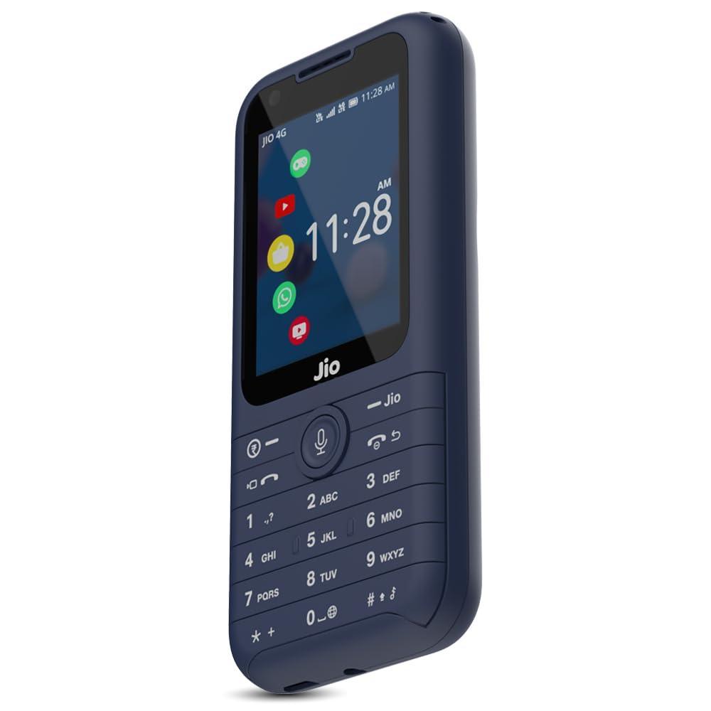 (Refurbished) JioPhone Prima 4G Keypad Phone with Premium Design, YouTube, Whatsapp, JioTV, JioCinema, JioSaavn, JioPay(UPI), Video Calling, LED Torch, Digital Cameras | Blue | Locked for JioNetwork - Triveni World