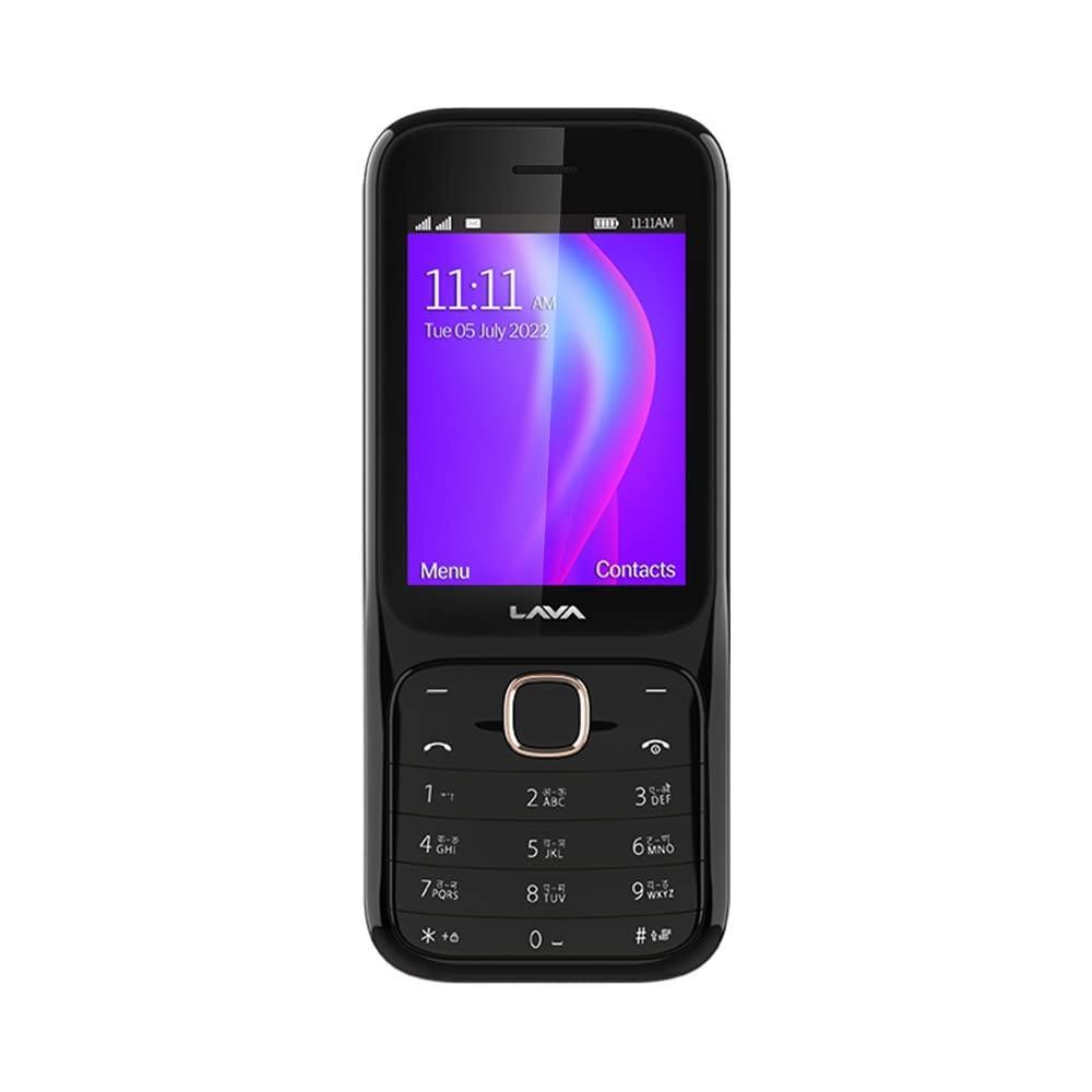 (Refurbished) Lava Gem Power (Black Gold) - Dual sim Keypad Mobile with 2.8 " Big Screen, Smart AI Battery and Auto Call Recording - Triveni World