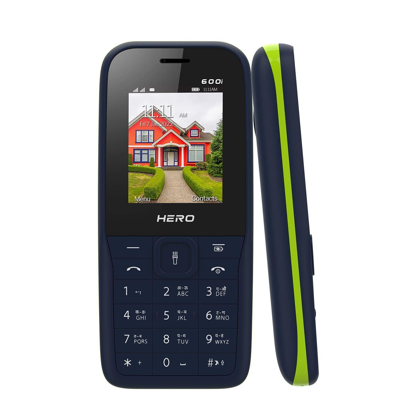 (Refurbished) Lava Hero 600i (Blue Green) with Sleek and Stylish Design, 10 Regional Languages Input Sup - Triveni World