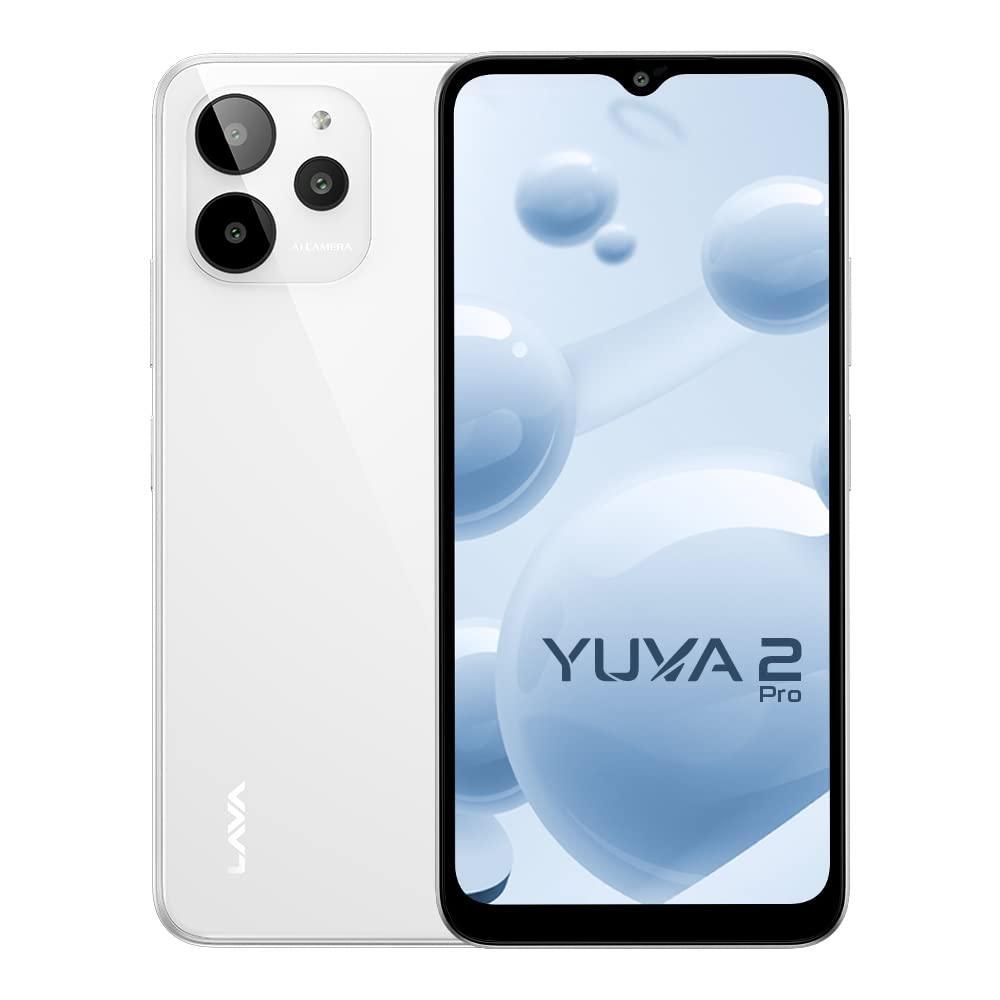 (Refurbished) Lava Yuva 2 Pro (Glass White, 4GB RAM, 64GB Storage) - Triveni World