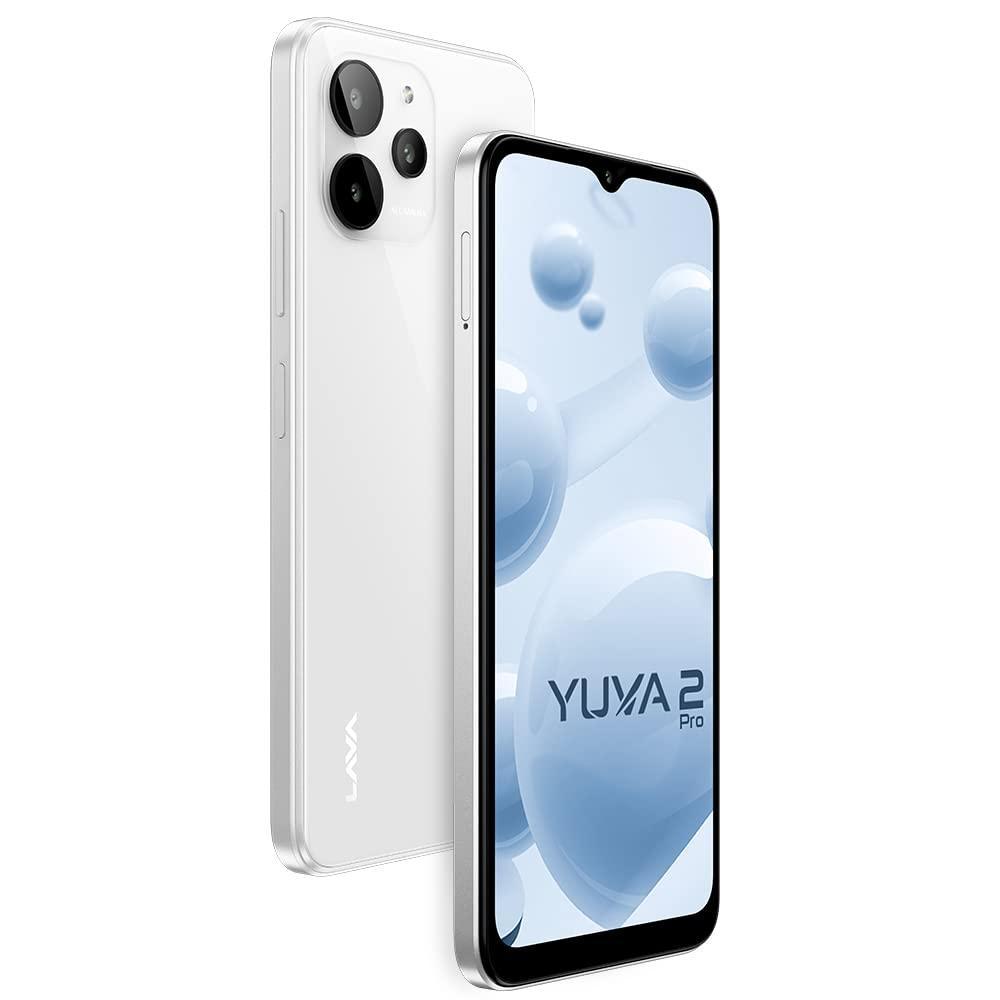 (Refurbished) Lava Yuva 2 Pro (Glass White, 4GB RAM, 64GB Storage) - Triveni World