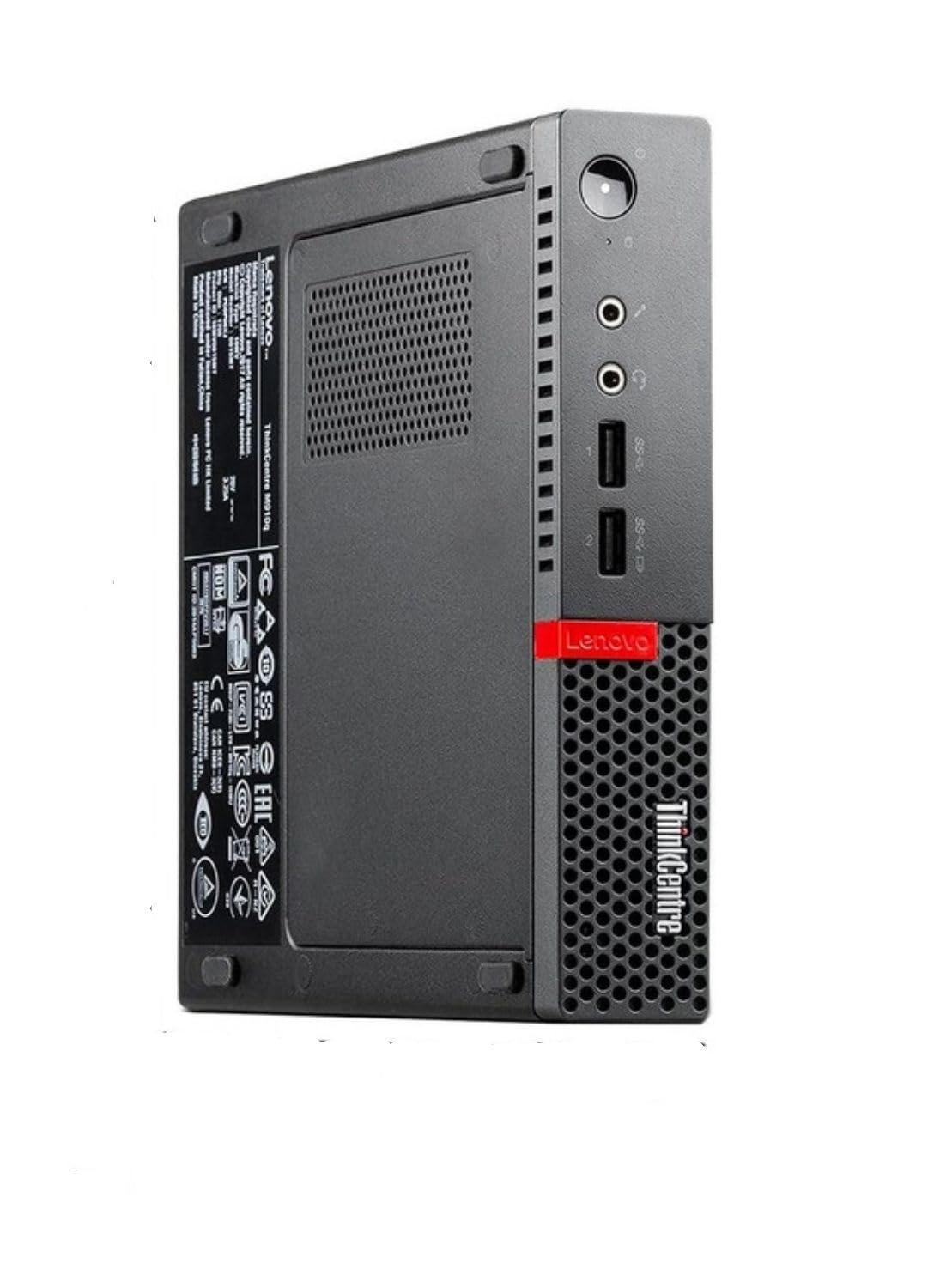 (Refurbished) Lenovo ThinkCenter M910Q - Tiny (Core i5, 7th GEN / 8GB RAM / 256 GB SSD / Intel UHD GRAPHICS / Windows 10 Pro / 6 USB / VGA + HDMI /MS office - CPU Only) - Triveni World