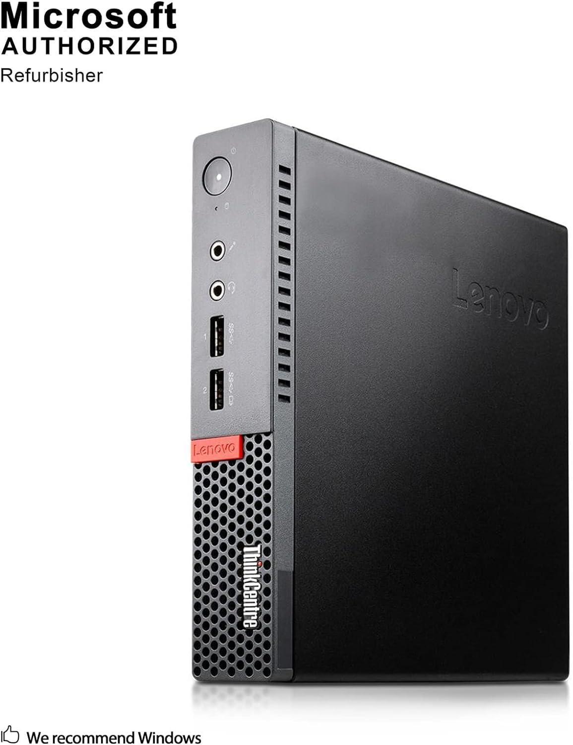 (Refurbished) Lenovo ThinkCenter M910Q - Tiny (Core i5, 7th GEN / 8GB RAM / 256 GB SSD / Intel UHD GRAPHICS / Windows 10 Pro / 6 USB / VGA + HDMI /MS office - CPU Only) - Triveni World