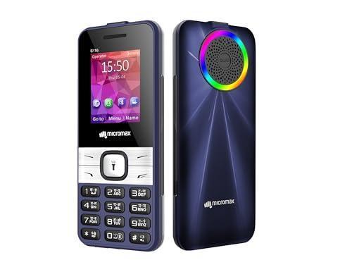 (Refurbished) Micromax S116, Dual Sim Keypad with Long Lasting Battery & Dedicated Notification Ring, Wireless FM with Auto Call Recording | Blue - Triveni World