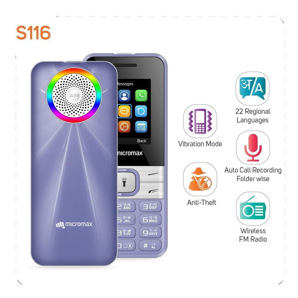 (Refurbished) Micromax S116 - Purple - Triveni World