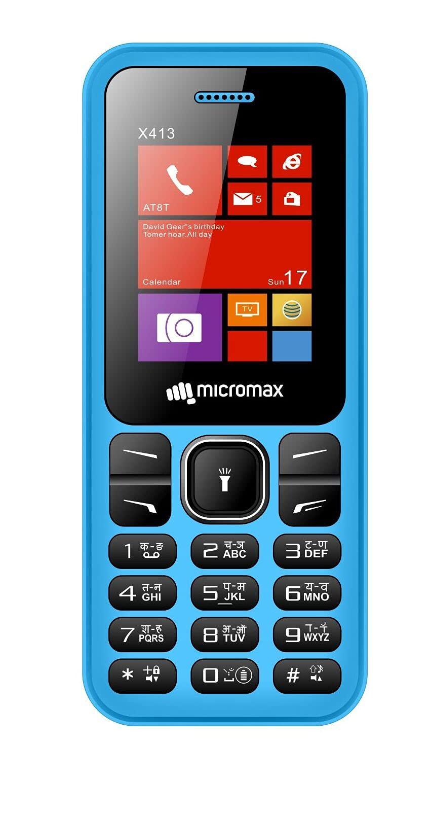 (Refurbished) Micromax X413 Blue - Triveni World