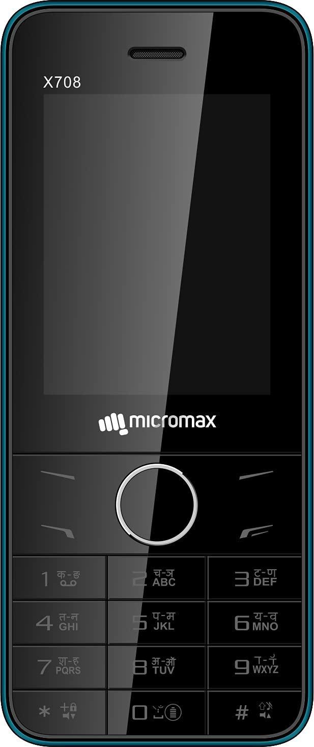 (Refurbished) Micromax X708 Black+Blue - Triveni World