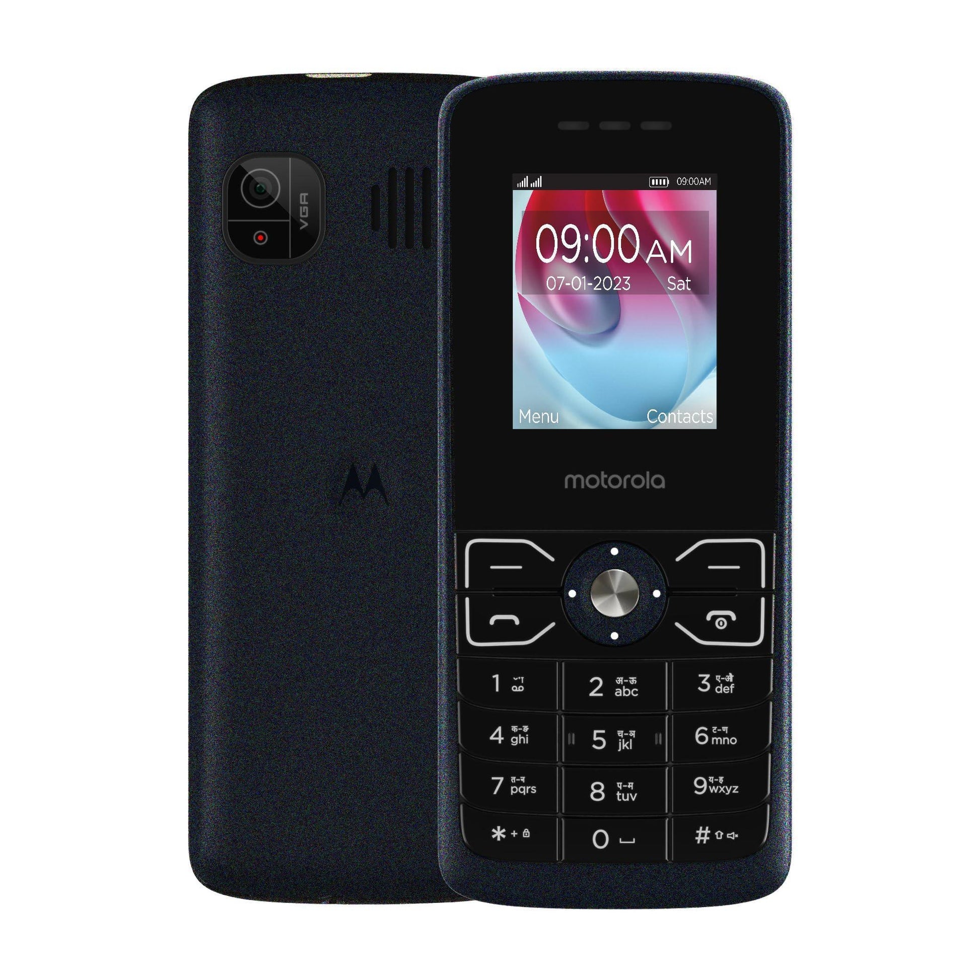 (Refurbished) Motorola a50G - Dual Sim Keypad Mobile with Expandable Memory Upto 32GB, Rear Camera, 1750 mAh Big Battery, 6 Indian Languages Input Support (Dark Blue) - Triveni World