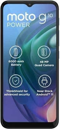 (Refurbished) MOTOROLA G10 Power (64 GB) (4 GB RAM) (Breeze Blue) - Triveni World