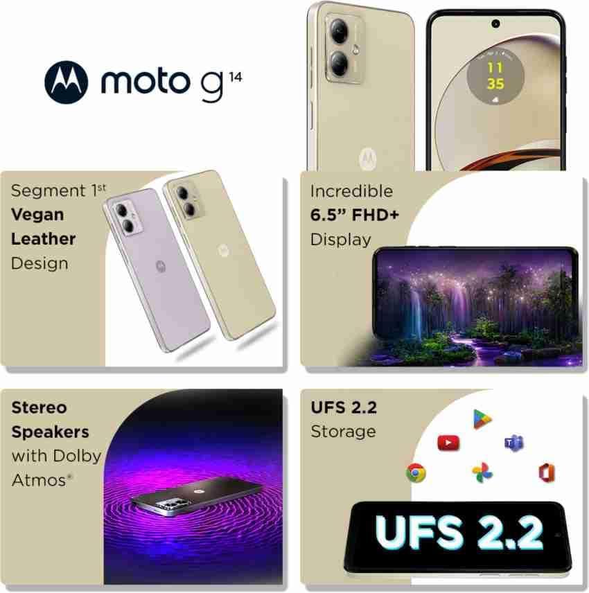 (Refurbished) Motorola G14 (Butter Cream, 4GB RAM, 128GB Storage) - Triveni World