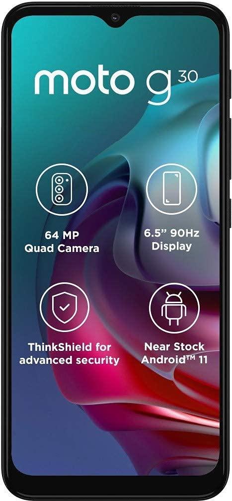 (Refurbished) MOTOROLA G30 (Dark Pearl, 4GB RAM, 64GB Storage) - Triveni World