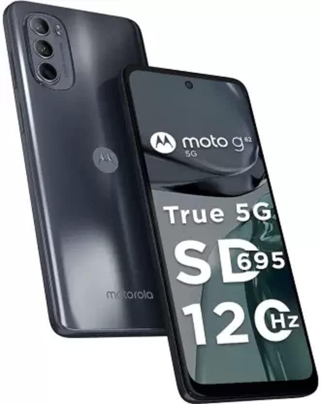 (Refurbished) Motorola G62 5G (6GB, 128GB) (Midnight Gray) - Triveni World