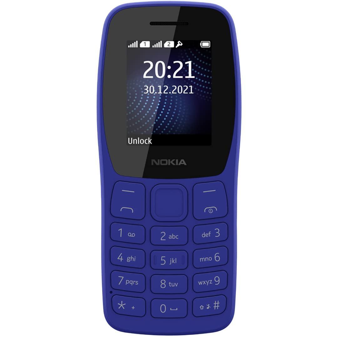 (Refurbished) Nokia 105 Classic | Dual SIM Keypad Phone with Built-in UPI Payments, Long-Lasting Battery, Wireless FM Radio | No Charger in-Box | Blue - Triveni World