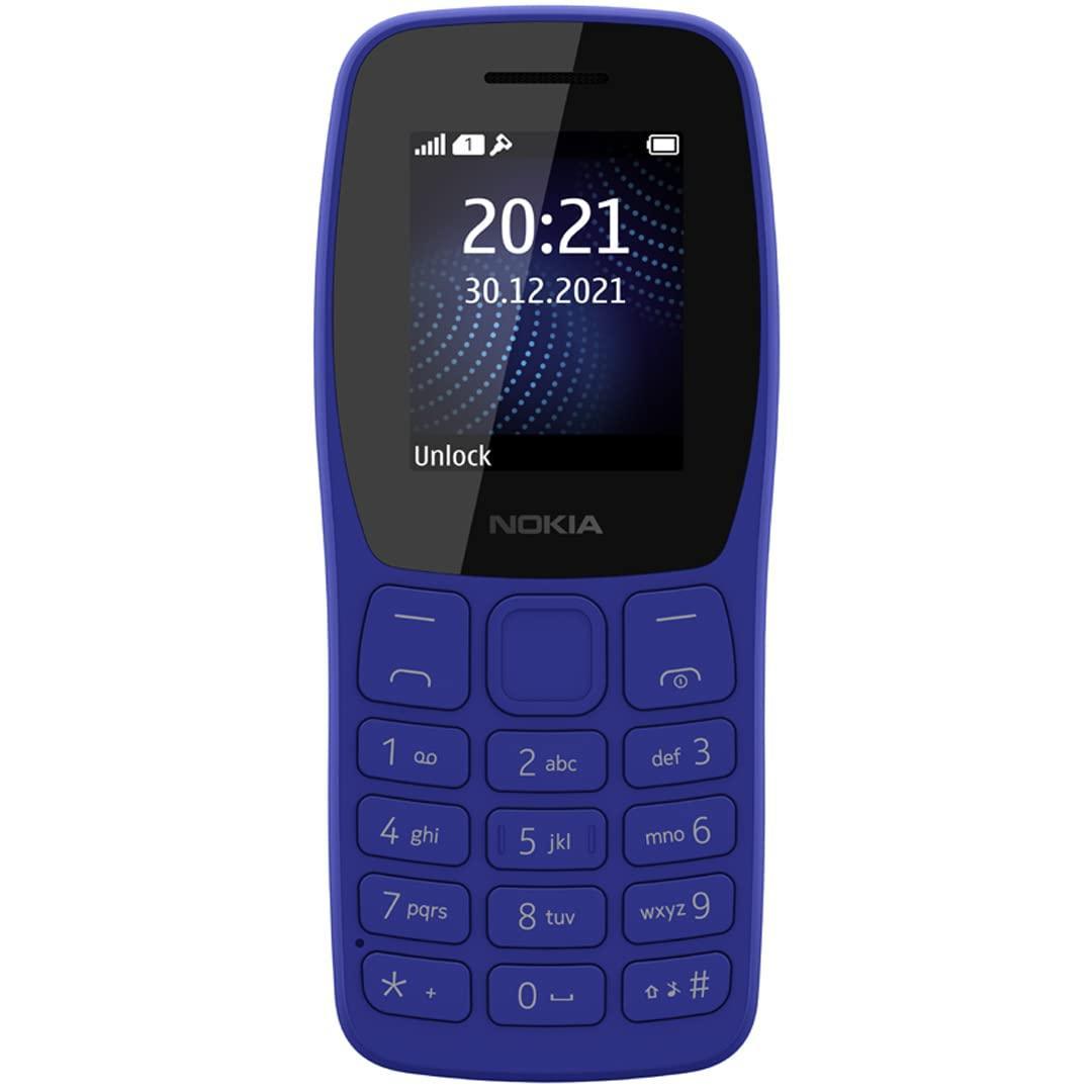 (Refurbished) Nokia 105 Classic | Single SIM Keypad Phone with Built-in UPI Payments, Long-Lasting Battery, Wireless FM Radio, Charger in-Box | Blue - Triveni World