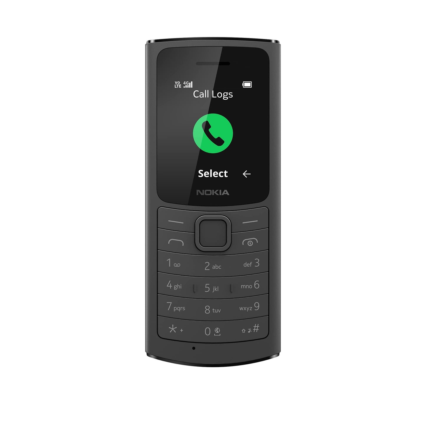 (Refurbished) Nokia 110 4G with Volte HD Calls, Up to 32GB External Memory, FM Radio (Wired & Wireless Dual Mode), Games, Torch | Black - Triveni World