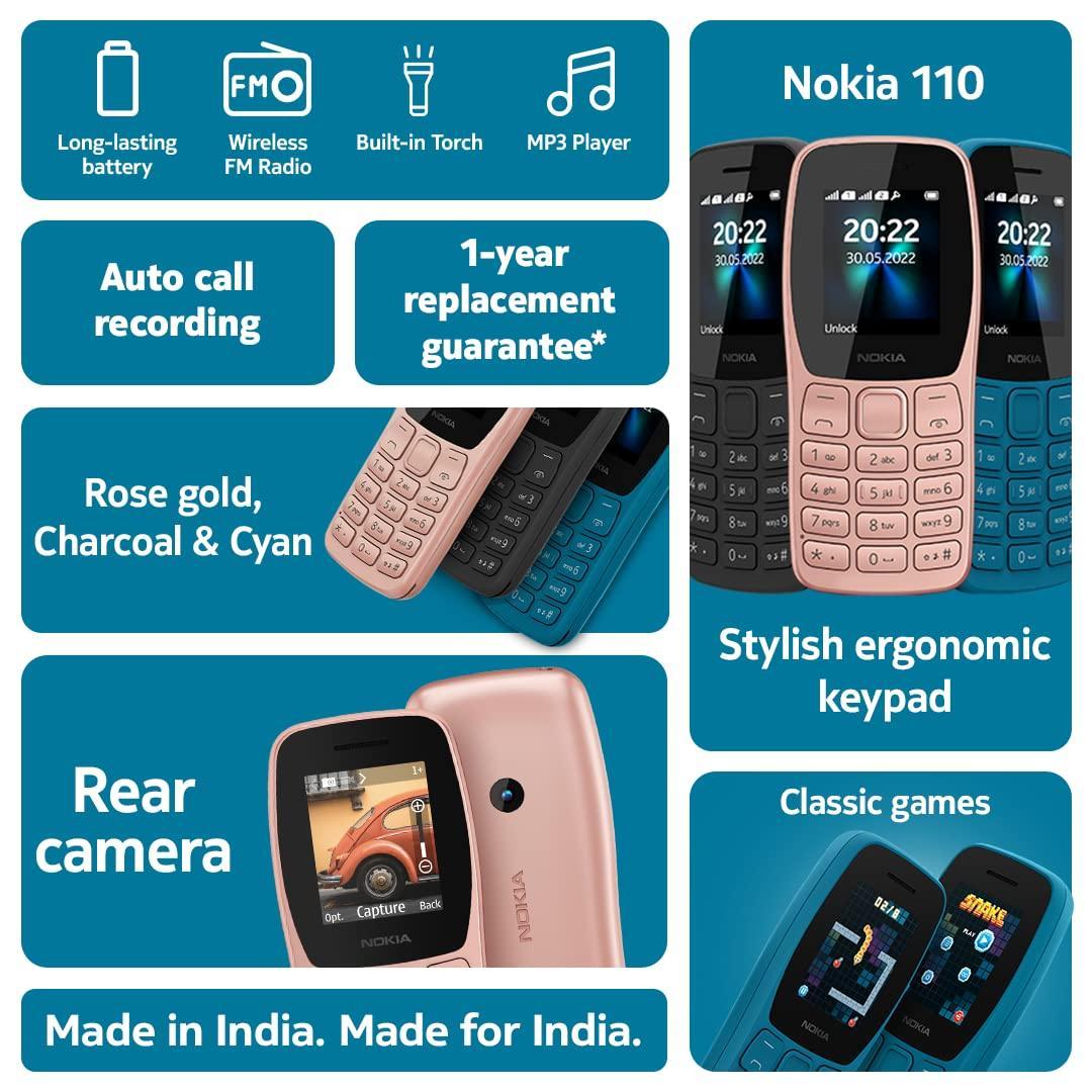 (Refurbished) NOKIA 110 TA-1434 DS in Charcoal - Triveni World