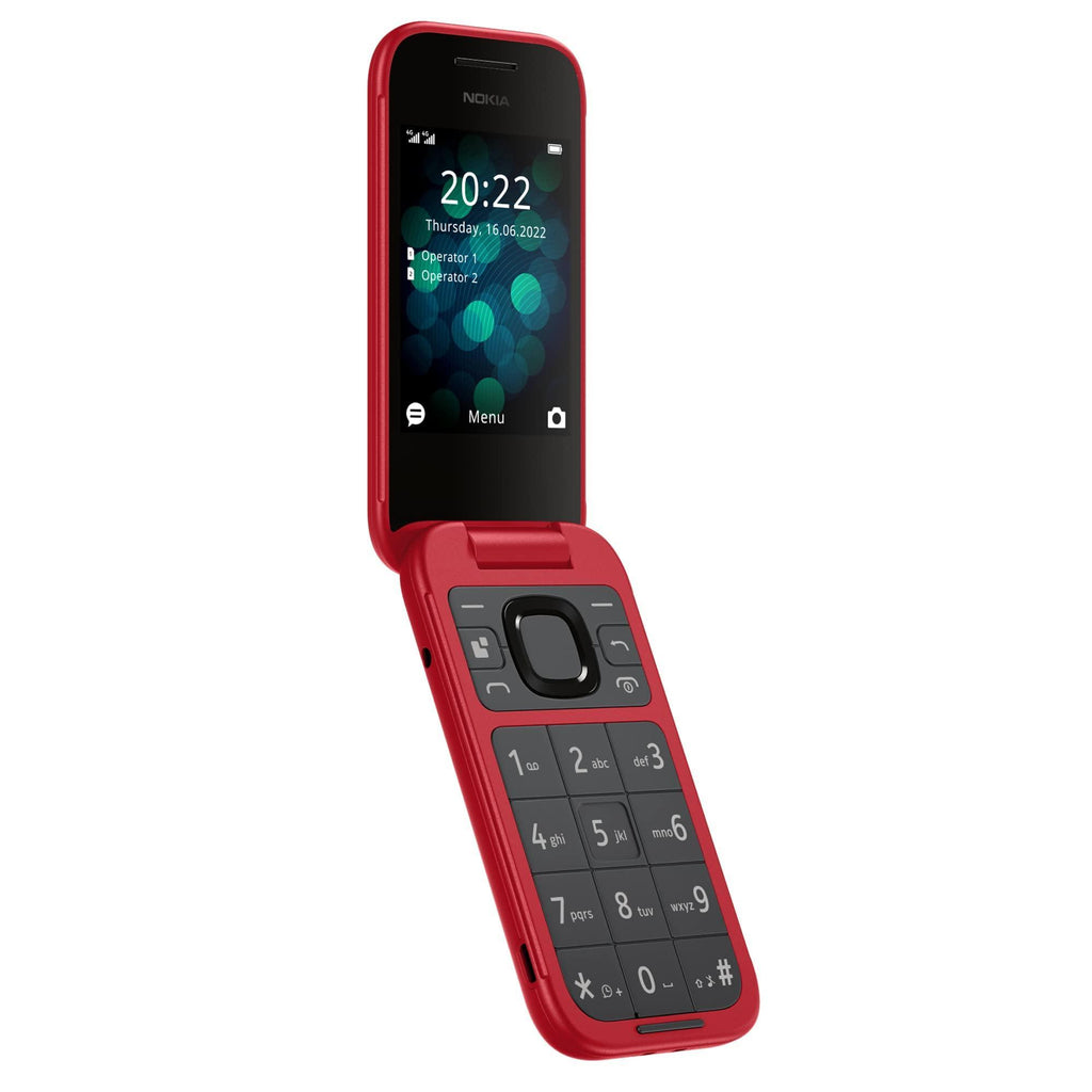 (Refurbished) Nokia 2660 Flip 4G Volte keypad Phone with Dual SIM, Dual Screen, inbuilt MP3 Player & Wireless FM Radio | Red - Triveni World