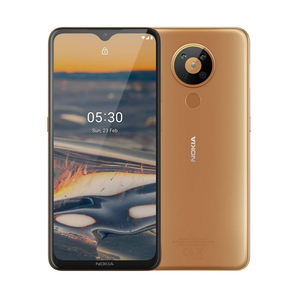 (Refurbished) Nokia 5.3 Android One Smartphone with Quad Camera, 6 GB RAM and 64 GB Storage - Sand - Triveni World