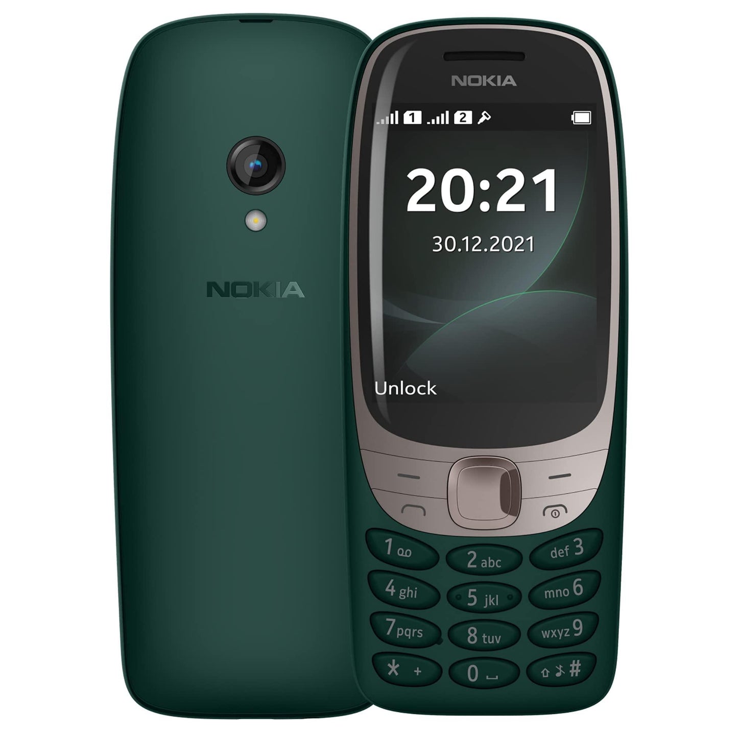 (Refurbished) Nokia 6310 Dual SIM Feature Phone with a 2.8” Screen, Wireless FM Radio and Rear Camera | Green - Triveni World