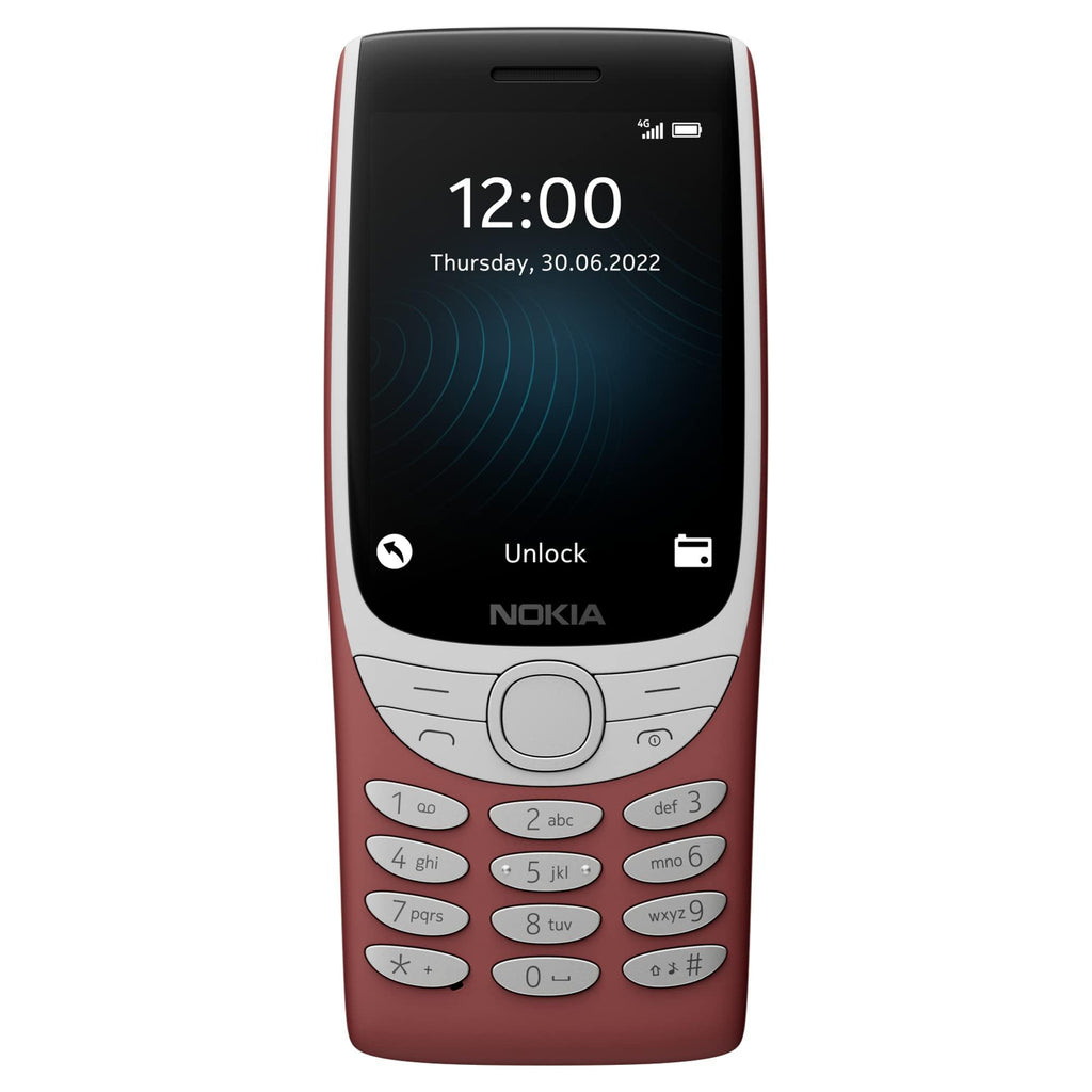 (Refurbished) Nokia 8210 4G Volte keypad Phone with Dual SIM, Big Display, inbuilt MP3 Player & Wireless FM Radio | Red - Triveni World